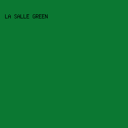 0B7832 - La Salle Green color image preview