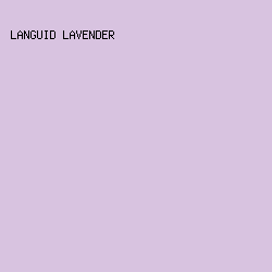 D8C3E0 - Languid Lavender color image preview
