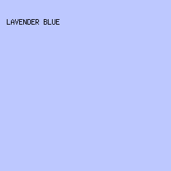BDC8FF - Lavender Blue color image preview