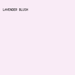 F9EBF6 - Lavender Blush color image preview