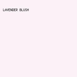 FCF1F7 - Lavender Blush color image preview