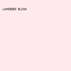 FFE9EE - Lavender Blush color image preview
