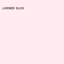 FFEBF0 - Lavender Blush color image preview