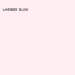 FFEDF2 - Lavender Blush color image preview