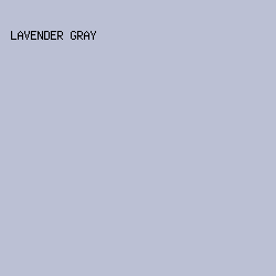 BBC0D4 - Lavender Gray color image preview
