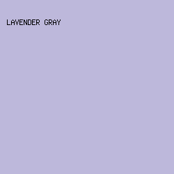 BDB8DB - Lavender Gray color image preview