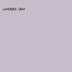 C4BDC9 - Lavender Gray color image preview