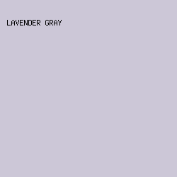 CCC7D7 - Lavender Gray color image preview