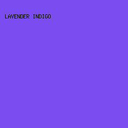 7B4CEF - Lavender Indigo color image preview