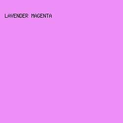 EF8FF8 - Lavender Magenta color image preview