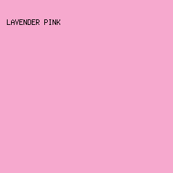 F6A9CE - Lavender Pink color image preview