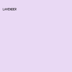 E9D9F4 - Lavender color image preview