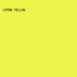 ECF54C - Lemon Yellow color image preview