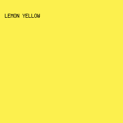 FCF04E - Lemon Yellow color image preview