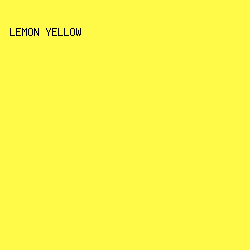 FFF947 - Lemon Yellow color image preview