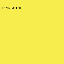 f7ed4d - Lemon Yellow color image preview