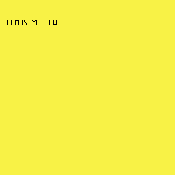f8f246 - Lemon Yellow color image preview