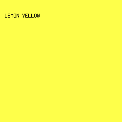feff4a - Lemon Yellow color image preview