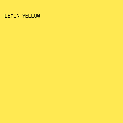 ffe952 - Lemon Yellow color image preview