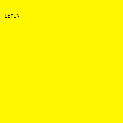 FFF700 - Lemon color image preview