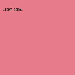 e67c89 - Light Coral color image preview