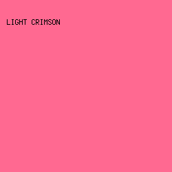 FF6991 - Light Crimson color image preview