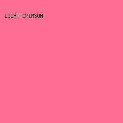 ff6d93 - Light Crimson color image preview
