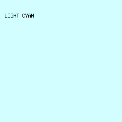 D2FEFF - Light Cyan color image preview