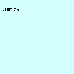 D4FFFD - Light Cyan color image preview