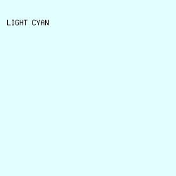 E2FEFE - Light Cyan color image preview