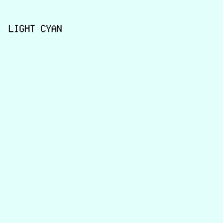 E3FFFB - Light Cyan color image preview