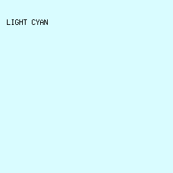 d9fcff - Light Cyan color image preview