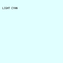 e0ffff - Light Cyan color image preview