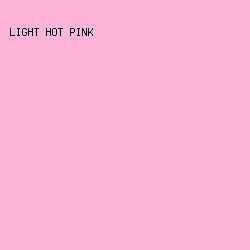 FFB5DA - Light Hot Pink color image preview
