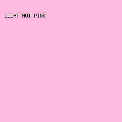 FFB8DE - Light Hot Pink color image preview