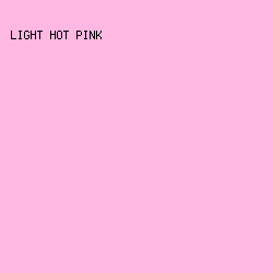 FFB8E1 - Light Hot Pink color image preview