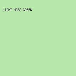 b8e8aa - Light Moss Green color image preview