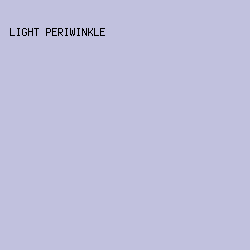 C1C1DE - Light Periwinkle color image preview
