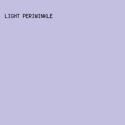 C3BFE0 - Light Periwinkle color image preview