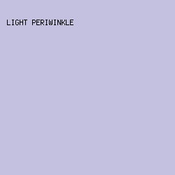 C4C1E0 - Light Periwinkle color image preview