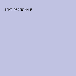 c0c2e2 - Light Periwinkle color image preview