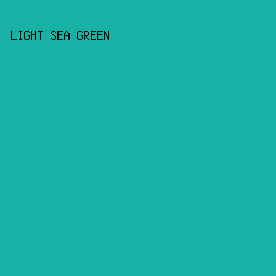 19B0A5 - Light Sea Green color image preview