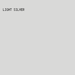D9D9D8 - Light Silver color image preview