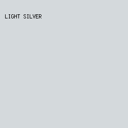 d4d9dc - Light Silver color image preview
