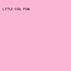 F9B7D5 - Little Girl Pink color image preview