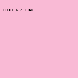 F9BAD5 - Little Girl Pink color image preview