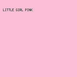 F9BED4 - Little Girl Pink color image preview