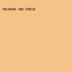 F3C388 - Macaroni And Cheese color image preview
