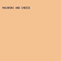 F4C191 - Macaroni And Cheese color image preview