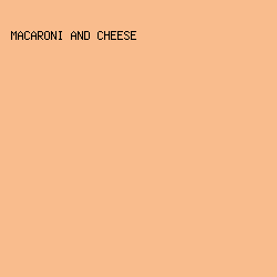 F9BC8D - Macaroni And Cheese color image preview